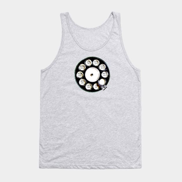 Call Retro Phone Dial Tank Top by badlydrawnbabe